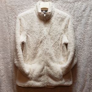 Fila Sport Fuzzy White Full Zip Sweater